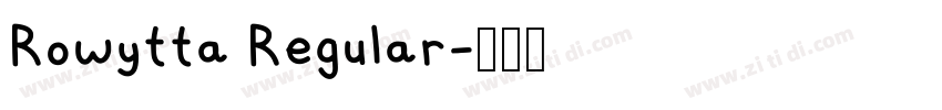 Rowytta Regular字体转换
